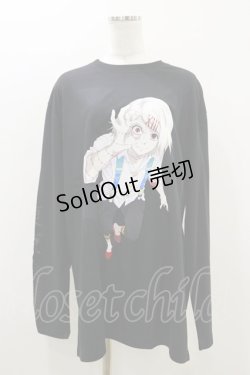 画像1: QOOZA / 東京喰種×QOOZA金木研 ダメージスウェット  ブラック H-25-10-21-2031-PU-TO-KB-ZS