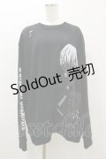 QOOZA / 東京喰種×QOOZA金木研 ダメージスウェット  ブラック H-25-10-21-2033-PU-TO-KB-OS
