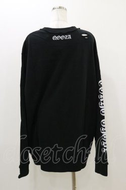 画像2: QOOZA / 東京喰種×QOOZA金木研 ダメージスウェット  ブラック H-25-10-21-2035-PU-TO-KB-ZH