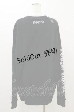 画像2: QOOZA / 東京喰種×QOOZA金木研 ダメージスウェット  ブラック H-25-10-21-2036-PU-TO-KB-ZI