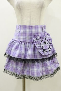 画像1: QOOZA / Kuromi mini skirt  ラベンダー H-25-10-21-2005-PU-SK-KB-ZH
