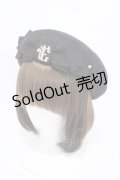 Enchantlic Enchantilly / 刺繍サマーベレー帽  ブラック H-25-10-21-002-LO-AC-NS-ZH