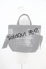 Maison de FLEUR / ロゴプリントメッシュSトートバッグ  ブラック H-25-10-21-012-LO-BG-NS-ZH