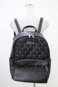 Ank Rouge / ビジュー×キルティングA4リュック  ブラック H-25-10-21-013-CA-BG-NS-ZH