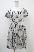 Jane Marple / アルファベットロゴミニワンピース  シルバーグレイ H-25-10-22-024-JM-OP-KB-ZH