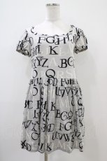 画像1: 【SALE】Jane Marple / アルファベットロゴミニワンピース  シルバーグレイ H-25-10-22-024-JM-OP-KB-ZT061 (1)