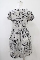 画像2: 【SALE】Jane Marple / アルファベットロゴミニワンピース  シルバーグレイ H-25-10-22-024-JM-OP-KB-ZT061 (2)
