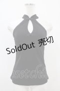 Qutie Frash / チャイナホルターキャミ  黒 H-25-10-22-031-QU-TO-KB-ZH
