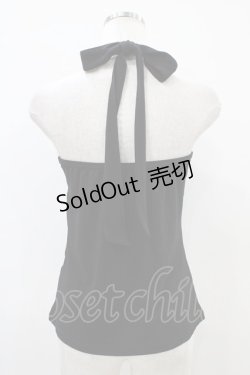 画像2: Qutie Frash / チャイナホルターキャミ  黒 H-25-10-22-031-QU-TO-KB-ZH