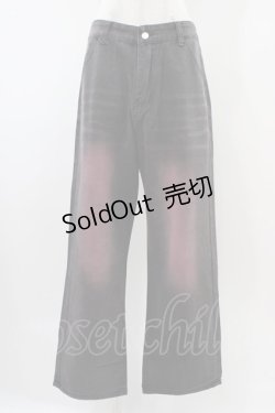 画像1: NieR CLOTHING / バックプリントパンツ  グレー H-25-10-22-005-PU-PA-KB-ZH