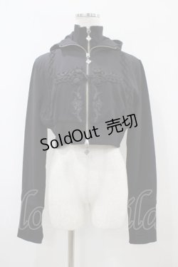 画像1: Ozz oneste / チャイナボタンフード付ショートブルゾン  黒 H-25-10-22-040-OO-JA-KB-ZH