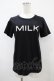 画像1: MILK / MILKロゴTee  ブラック×ホワイト H-25-10-22-042-ML-TO-KB-ZH (1)