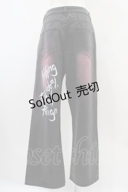 画像2: NieR CLOTHING / バックプリントパンツ  グレー H-25-10-22-005-PU-PA-KB-ZH