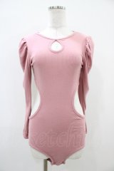 lilLilly / レオタードリブトップス  ピンク H-25-10-22-047-LO-TO-KB-ZH