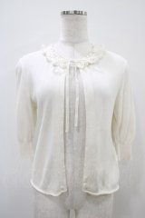 Jane Marple / はしごレースボレロカーディガン  オフ H-25-10-22-049-JM-TO-KB-ZH