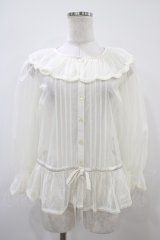 Melody BasKet / 朝霧を纏うブラウス  アイボリー H-25-10-22-050-LO-BL-KB-ZH