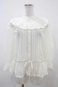 Melody BasKet / 朝霧を纏うブラウス  アイボリー H-25-10-22-050-LO-BL-KB-ZH