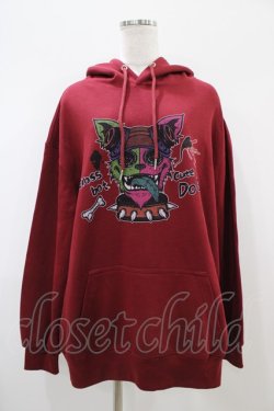 画像1: NieR Clothing / プリントプルパーカー  ボルドー H-25-10-22-054-PU-TO-KB-ZH