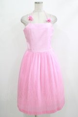 Jane Marple / ギンガムプリーツワンピース M ピンク H-25-10-22-1028-JM-OP-KB-ZH