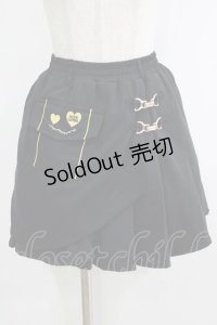 NieR Clothing / ラップ風プリーツスカート  黒 H-25-10-22-1030-PU-SK-KB-ZH