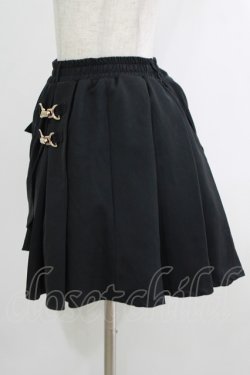 画像2: NieR Clothing / ラップ風プリーツスカート  黒 H-25-10-22-1030-PU-SK-KB-ZH