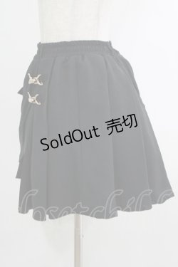 画像2: NieR Clothing / ラップ風プリーツスカート  黒 H-25-10-22-1030-PU-SK-KB-ZH