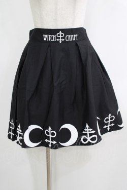 画像1: Restyle / SYMBOL SKIRT L ブラック×ホワイト H-25-10-22-1031-GO-SK-KB-ZH
