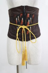 Qutie Frash / 矢絣コルセット  ブラウン H-25-10-22-1035-QU-ZA-KB-ZH