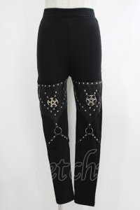 Restyle / PENTAGRAM HARNESS LEGGINGS M ブラック H-25-10-22-1039-GO-PA-KB-ZH