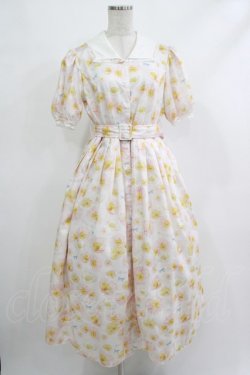 画像1: Melody BasKet / Blooming poppyフロントボタンワンピース  ピンク H-25-10-22-1005-LO-OP-KB-ZH