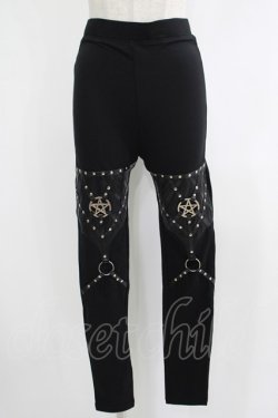 画像1: Restyle / PENTAGRAM HARNESS LEGGINGS M ブラック H-25-10-22-1040-GO-PA-KB-ZH