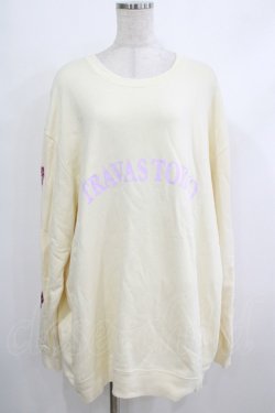 画像1: TRAVAS TOKYO / 袖くまラウンドロゴスウェット  アイボリー H-25-10-22-1047-PU-TO-KB-ZH