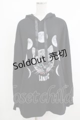 LISTEN FLAVOR / ルナティックキャット猫耳パーカー  ブラック H-25-10-22-1053-PU-TO-KB-ZH