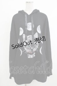 LISTEN FLAVOR / ルナティックキャット猫耳パーカー  ブラック H-25-10-22-1053-PU-TO-KB-ZH