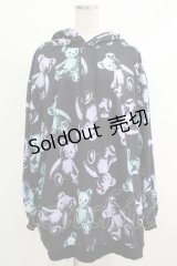 Drug Honey / スケルトンテディプルパーカー  黒 H-25-10-22-1054-PU-TO-KB-ZH