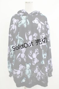 Drug Honey / スケルトンテディプルパーカー  黒 H-25-10-22-1054-PU-TO-KB-ZH