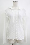 merry jenny / フードレースtops  オフホワイト H-25-10-22-1059-LO-TO-KB-ZH