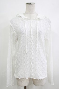 画像1: merry jenny / フードレースtops  オフホワイト H-25-10-22-1059-LO-TO-KB-ZH