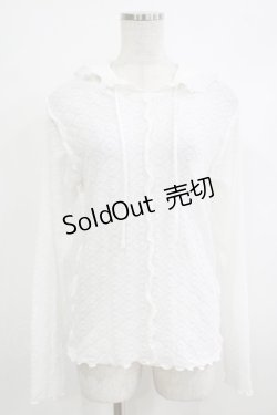 画像1: merry jenny / フードレースtops  オフホワイト H-25-10-22-1059-LO-TO-KB-ZH