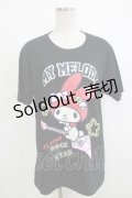 LISTEN FLAVOR / マイメロディのロックスターTシャツ LL ブラック H-25-10-22-1064-PU-TO-KB-ZH