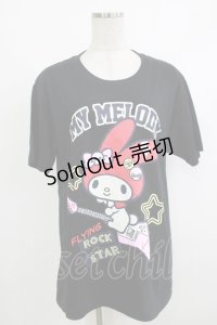 LISTEN FLAVOR / マイメロディのロックスターTシャツ LL ブラック H-25-10-22-1064-PU-TO-KB-ZH