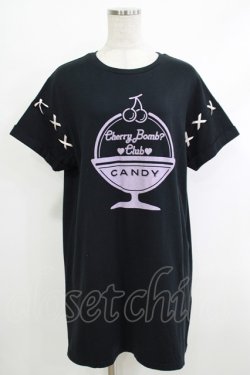 画像1: Candy Stripper / CHERRY BOMB CLUB ONE-PIECE  ブラック H-25-10-22-1066-PU-OP-KB-ZH