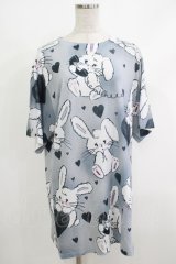MILKBOY / Bunny play Tee XL グレーベース H-25-10-22-1067-MB-TO-KB-ZT388