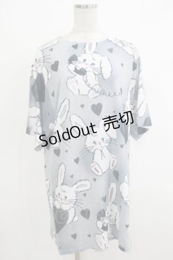 画像1: 【SALE】MILKBOY / Bunny play Tee XL グレーベース H-25-10-22-1067-MB-TO-KB-ZT388