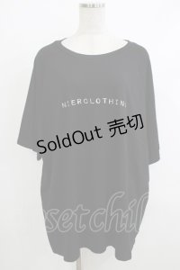 NieR Clothing / 刺繍COTTON CUTSEW  黒 H-25-10-22-1069-PU-TO-KB-ZT388