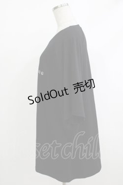 画像2: NieR Clothing / 刺繍COTTON CUTSEW  黒 H-25-10-22-1069-PU-TO-KB-ZT388