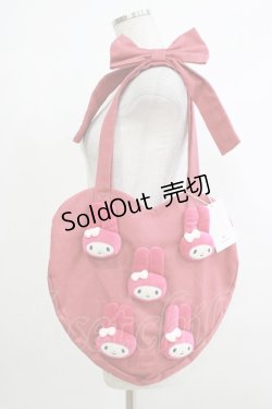 画像1: merry jenny / My Melody heart tote bag  レッド H-25-10-22-1074-LO-BG-KB-ZH