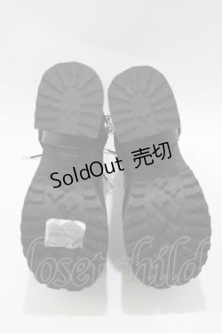 画像4: YOSUKE / 厚底レースアップブーツ 24.5cm 黒 H-25-10-22-1081-PU-SH-KB-ZH