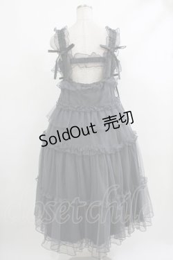 画像3: merry jenny / チュールドロストロングワンピース  チャコール H-25-10-22-1001-LO-OP-KB-ZH