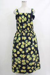 Jane Marple / Lemon Limeストラップドレス M ネイビー H-25-10-22-1011-JM-OP-KB-ZT213